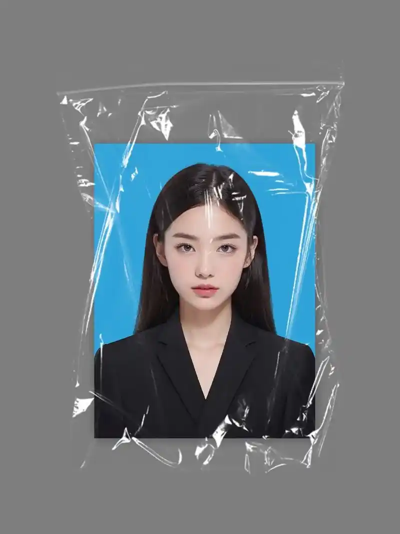 用手机制作精致好看的正装证件照白底蓝底照.