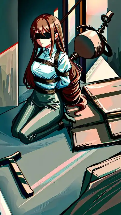 缚系美妹,谁能解开她身上的束缚?插画图片壁纸