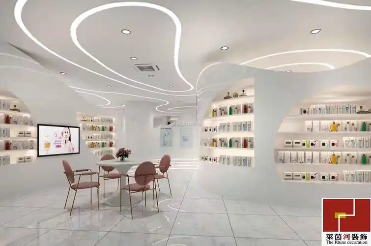 400平白云雅清化妆品展厅工业风格装修案例