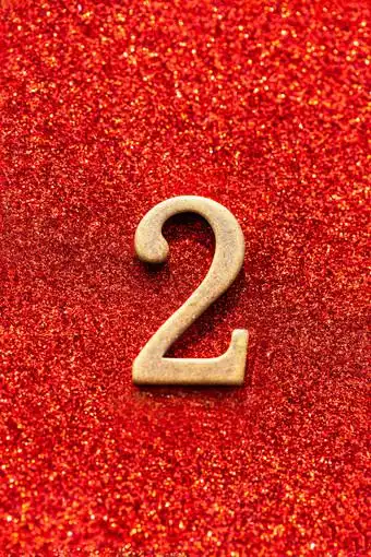 数字2金属质感阿拉伯数字