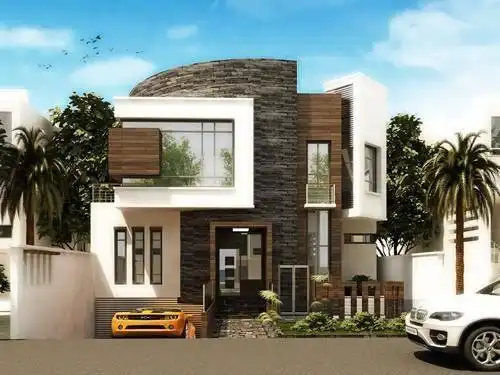 6栋超现代别墅自建房外观图片2030年的超前设计感