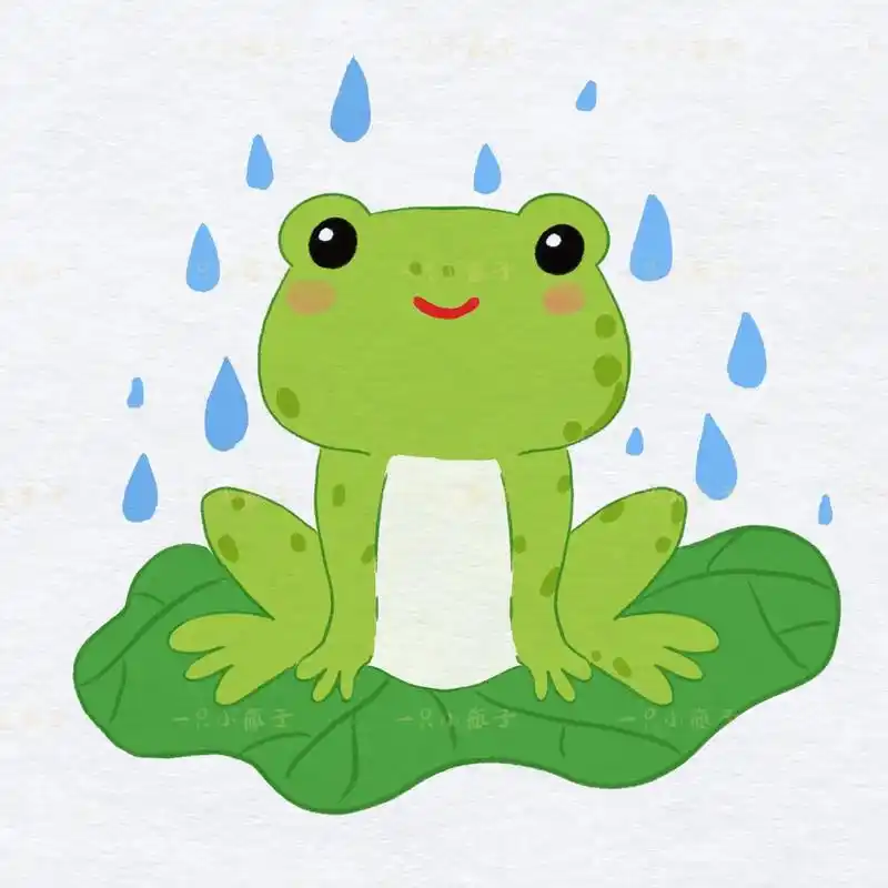 简笔画教程— 荷叶青蛙.#简笔画 #一起学画画 #跟着抖音学 - 抖音