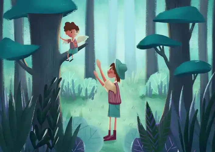 儿童绘本初创作《格林童话鸟孩儿》