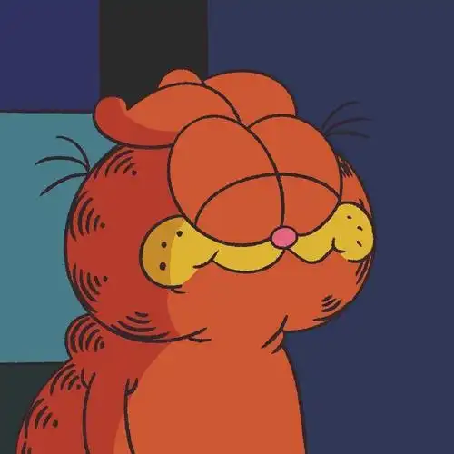 调皮的卡通加菲猫头像