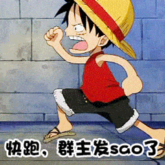 路飞航海王动漫奔跑快跑,群主发sao了gif动图_动态图_表情包下载_soo