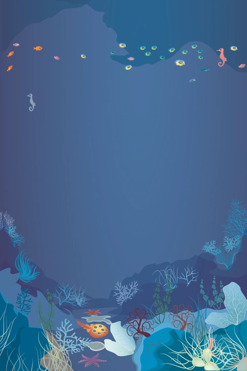 矢量卡通海洋海底世界背景