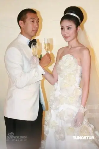 图文陈慧琳刘建浩大婚新人喝交杯酒