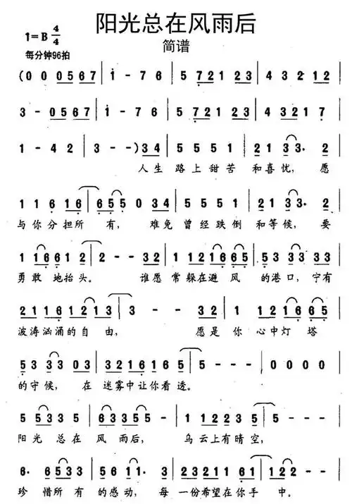 流行歌曲简谱2