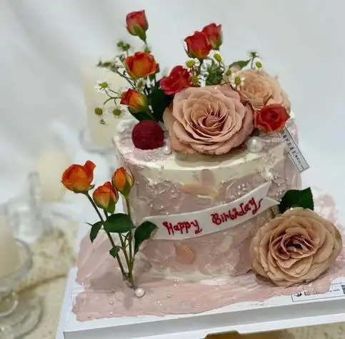 26岁女生生日蛋糕鲜花26岁女孩生日蛋糕图片大全