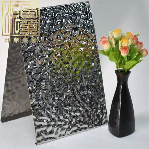 银色镜面不锈钢小水波纹天花吊顶冲压波纹板