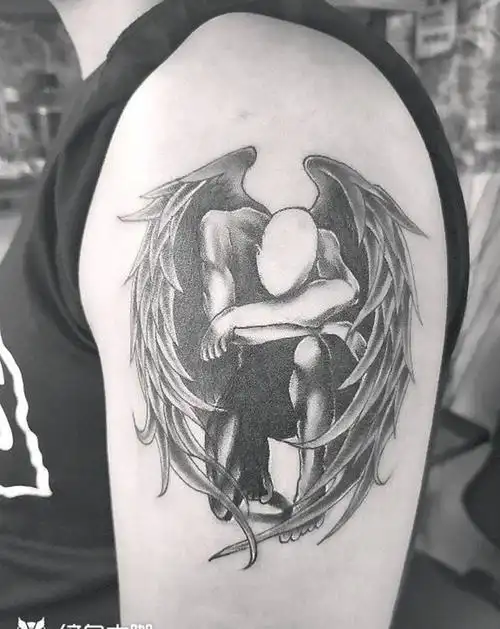 堕落天使纹身图片