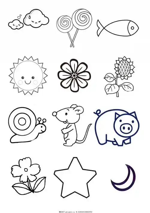 幼儿简笔画大全,可涂鸦,建议收藏!