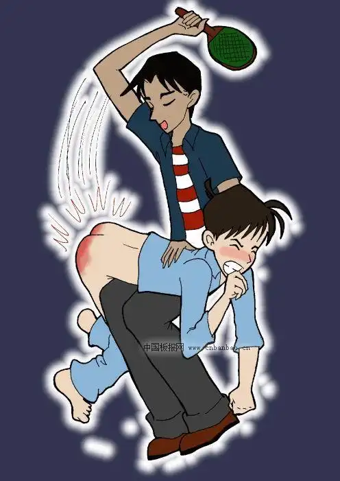 刘国梁打屁股简笔画