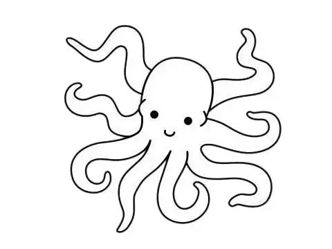 简单又漂亮的章鱼怎么画 卡通章鱼简笔画步骤图片大全,图片,简笔画-学