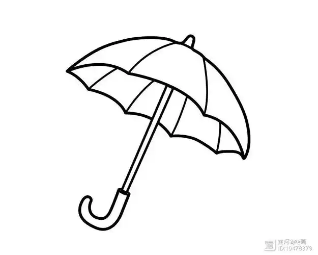 【简笔画】雨伞简笔画 分步画法