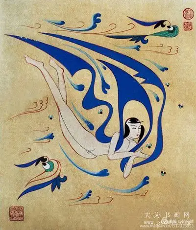 范兴儒敦煌壁画临摹作品《飞天篇》