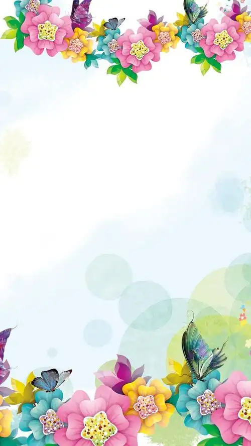 简约春天小清新花朵ps源文件h5背景素材