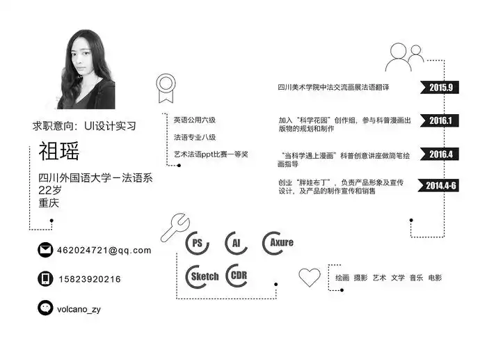 ui设计——简历与作品集