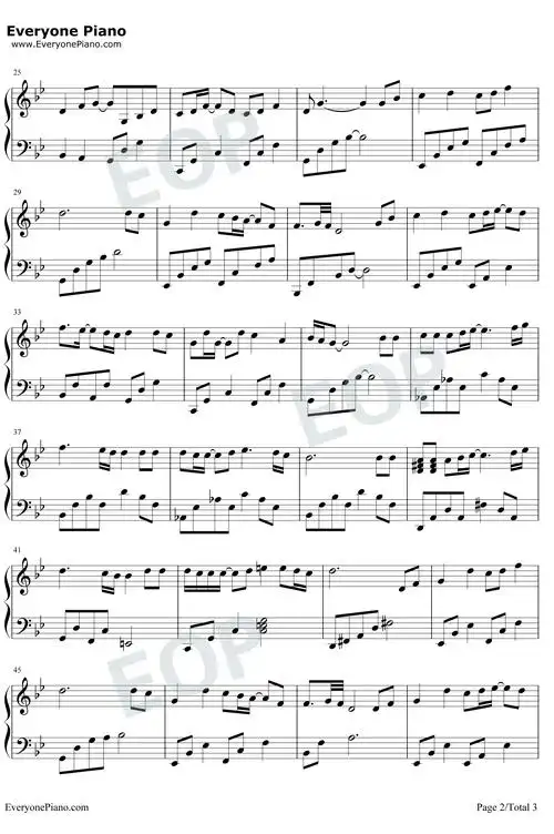 不染钢琴谱_毛不易_香蜜沉沉烬如霜主题曲