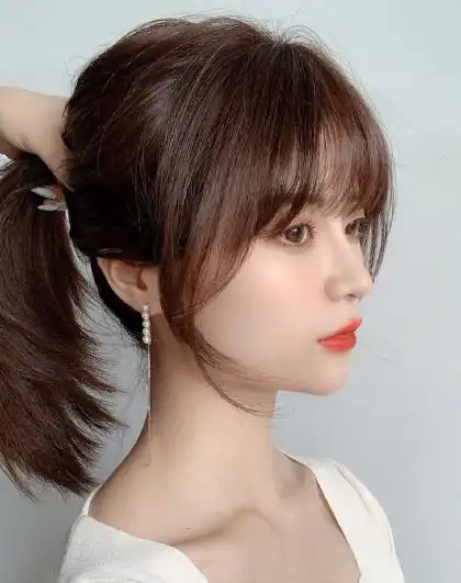 网红法式刘海自然假发女真发隐形假刘海自然无痕头顶假发片