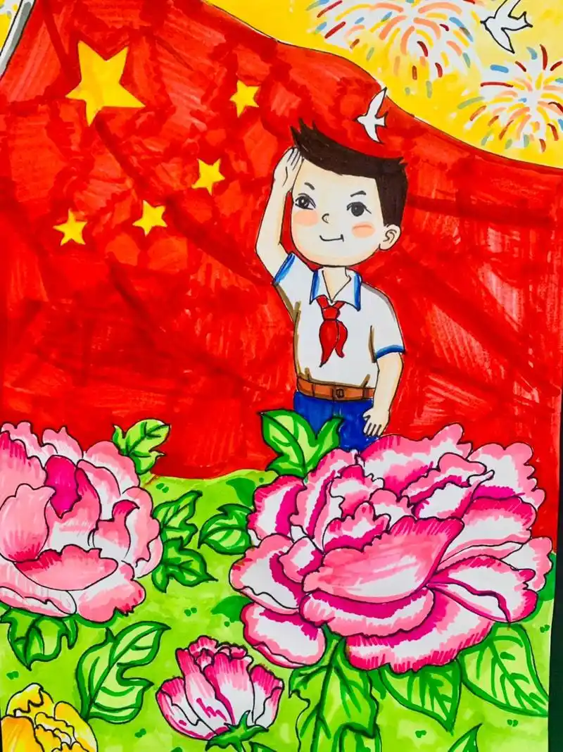 歌唱祖国#国庆主题绘画