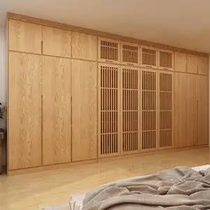全屋定制北欧实木衣柜原木日式白蜡木樱桃木家具工厂定做整体卧室
