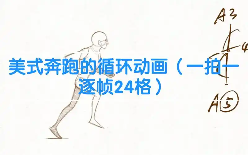【动画技法】美式动画奔跑的原地循环～(逐帧24格)