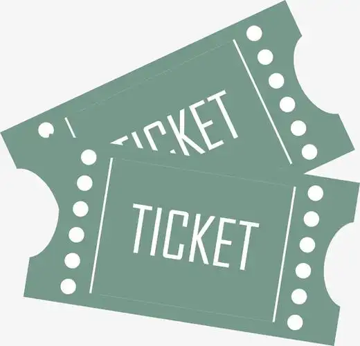矢量图两张入场券