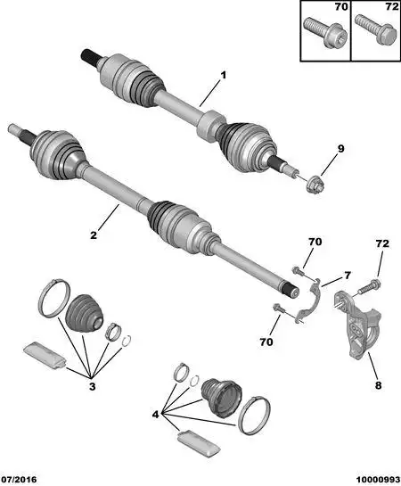 新传动轴,  span>yl 003 358 80, main group: 变速器, diagram: 半轴