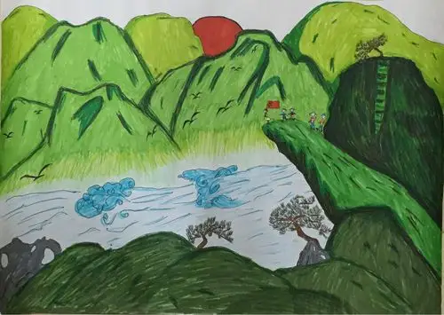 爱我中华 巧手书画——枫树山小学2017年"红领巾献礼十九大"绘画书法