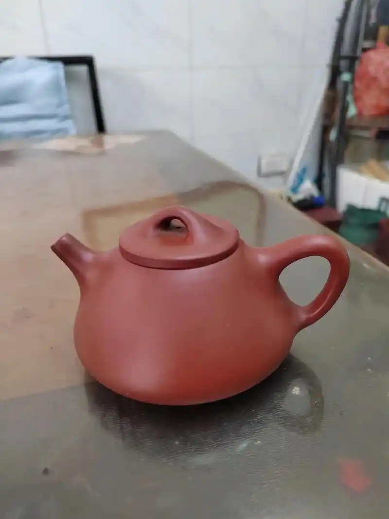 近代制壶大师王国望纯手工制作大红袍石瓢壶,原矿紫砂.#以壶会 - 抖音