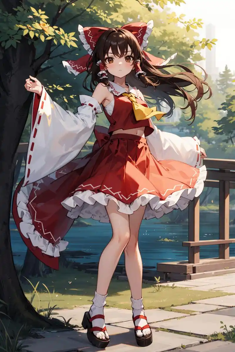 博丽灵梦-东方,当年必备壁纸的老婆!