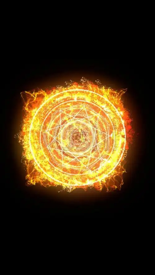 抖音循环火焰魔法阵特效素材