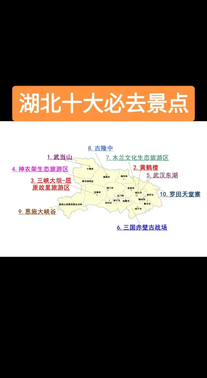 湖北省十大必去旅游景点是哪些?