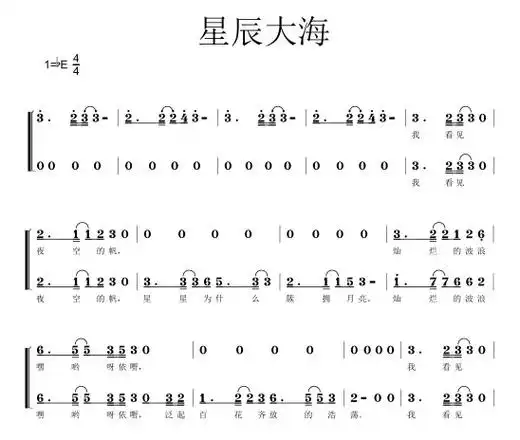 星辰大海 周冬雨 二声部 重新改编编配#合唱编曲扒带制谱# - 抖音