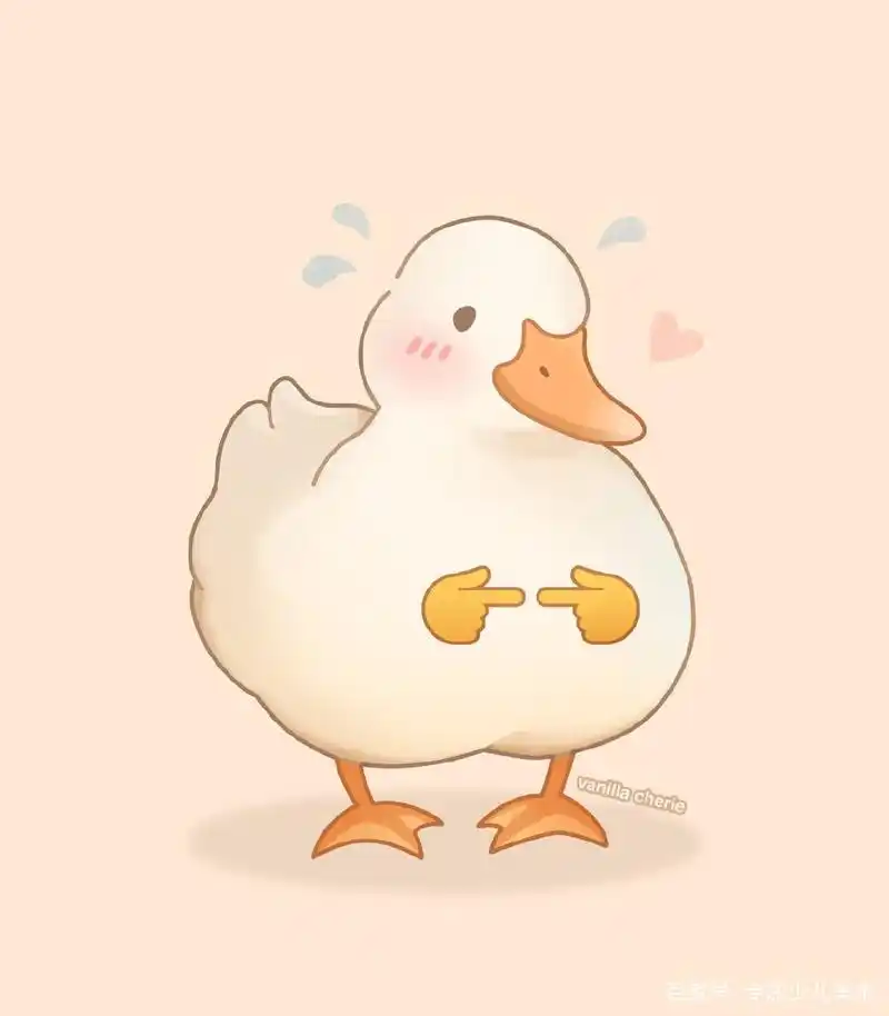 小鸭鸭主题插画作品,可爱的表情包