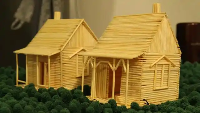 用300根牙签拼接一个小房子,手残的赶紧学!