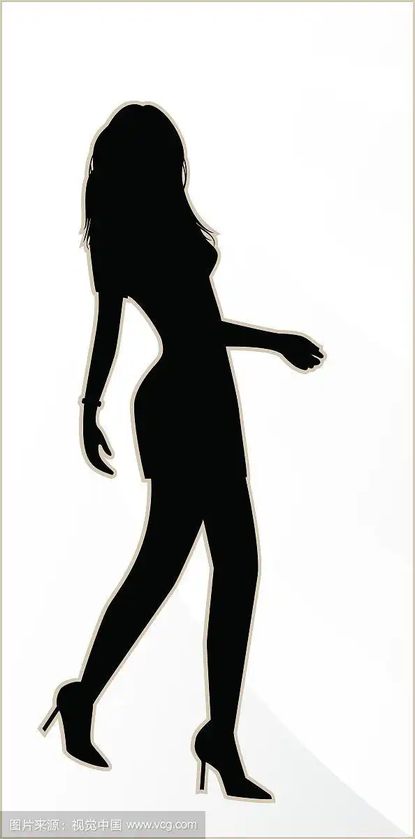 性感的女性剪影