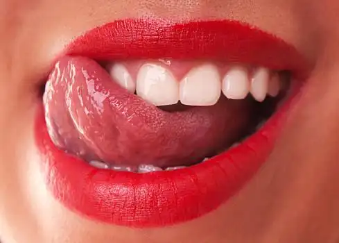 图像,美女,舔嘴唇,看别处,突显,痛苦特写,女人,糖,嘴唇肖像舔,特写