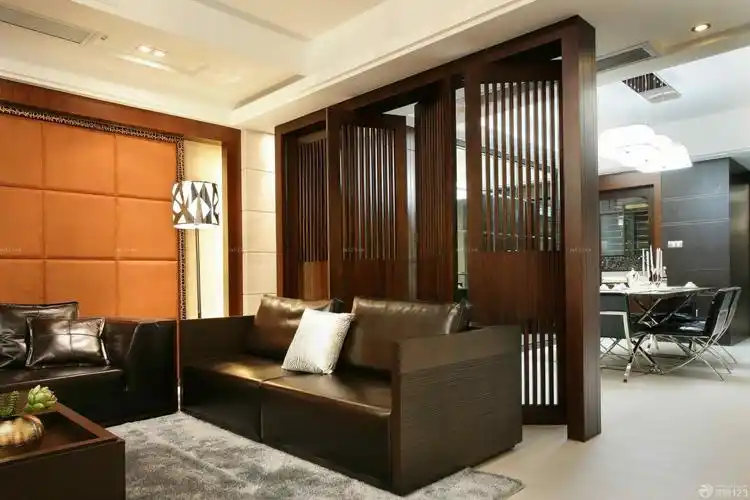 家装客厅隔断屏风设计案例大全_设计456装修效果图