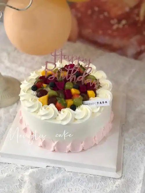 788寸水果蛋糕粉色有点温柔