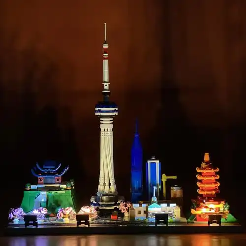 兼容乐高武汉天际线moc城市建筑建筑系系列拼装积木建构