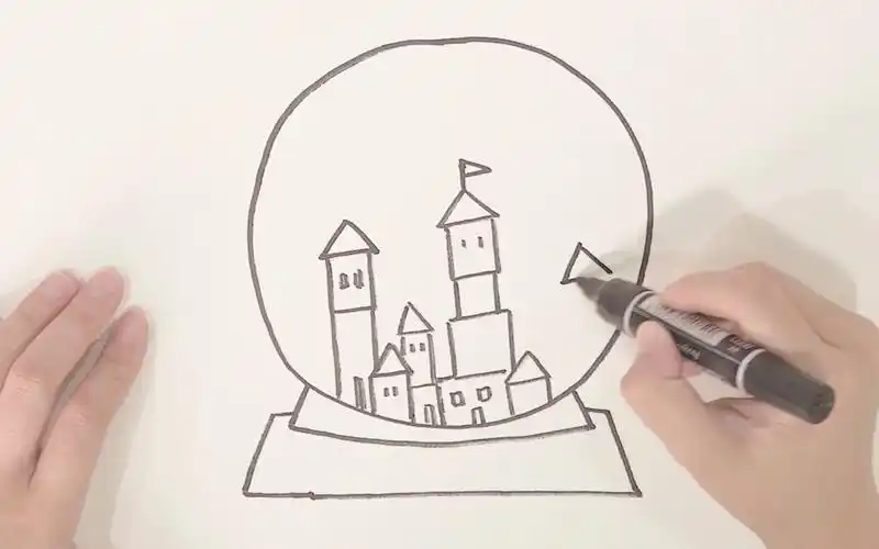 简笔画画水晶球,画时代美术