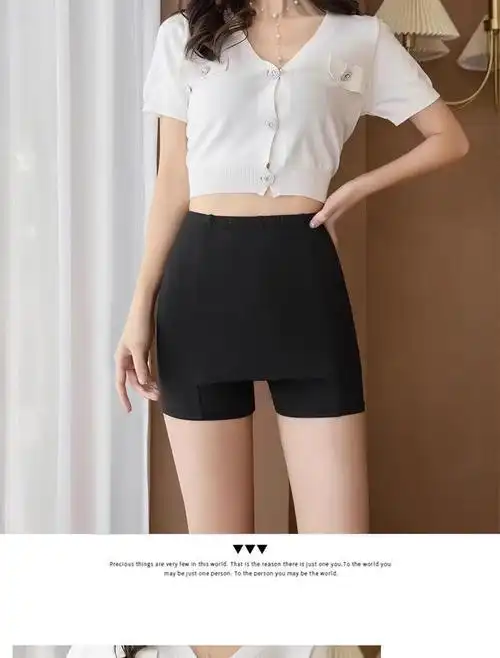 莫代尔安全裤女夏防走光三分短裤三角区神器双层遮挡防尴尬打底裤