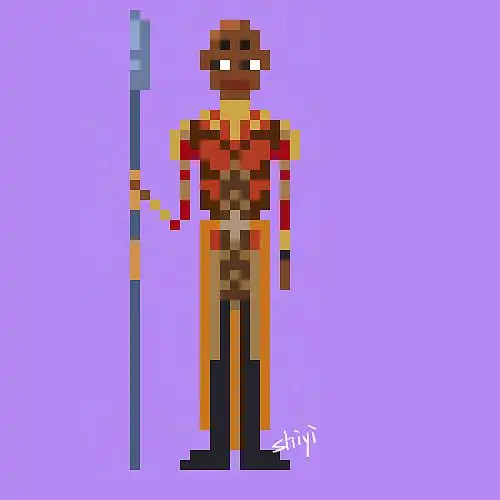 漫威黑豹角色像素画