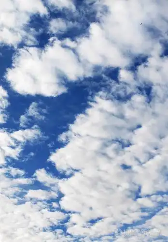 明亮的蓝色天空与云朵背景照片-正版商用图片0zl3t9-摄图新视界