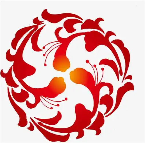 吉祥红色龙火花纹边框素材下载