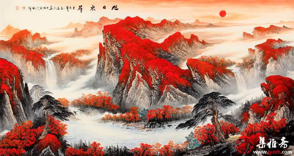 陈厚刚山水画作品赏析:墨色淋漓,色彩氤氲_中国