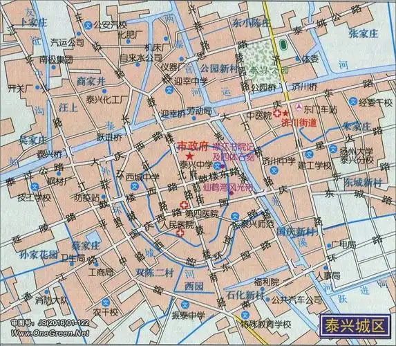 泰兴城区地图泰州地图库