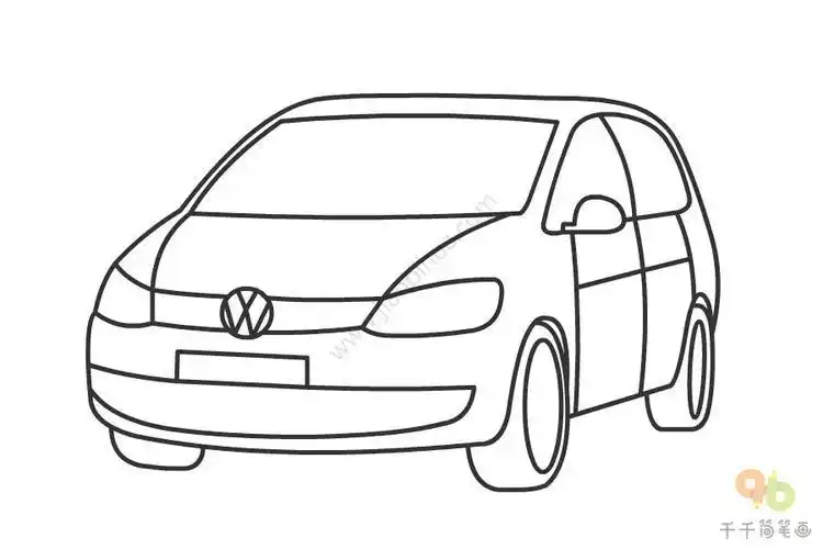 大众汽车简笔画教程非卡通
